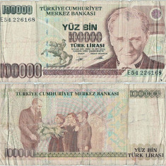 1994 , 100,000 turkish lira ( P-205b ) - Turcia