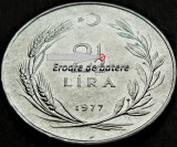 Cumpara ieftin Moneda 2 1/2 LIRE - TURCIA, anul 1977 * cod 1158 = eroare batere, Europa