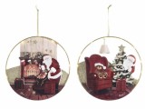 Cumpara ieftin Set 2 decoratiuni Mos Craciun cu leduri 24 cm