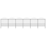 Cumpara ieftin Gard de grădină cu v&acirc;rf tip suliță din oțel 1070x200 cm, negru