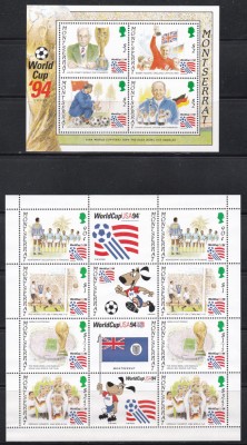 Monserrat 1994 - Cupa Mondială de fotbal - SUA, Colita + MC, MNH foto