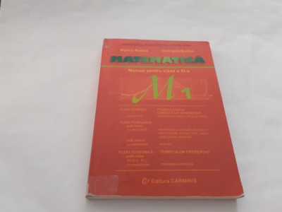 MATEMATICA MANUAL PENTRU CLASA A XI-A M1 - Burtea RF7/4 foto