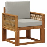 vidaXL Canapea Medie pentru Exterior Lemn Solid de Acacia natural 3438835