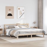 vidaXL Cadru pat cu tăblie 200x200 cm, lemn masiv de pin