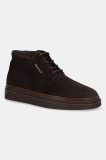 Gant botine de piele &icirc;ntoarsă Kinzoon culoarea maro, 31643638
