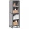 Gossi biblioteca, gri sonoma, 40x35x139 cm, lemn prelucrat