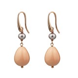 Cumpara ieftin Cercei Bella din coral de bambus și perle