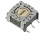 &Icirc;ntrerupător codificare HEX/BCD, 16 poziţii, SMD - PTR HARTMANN