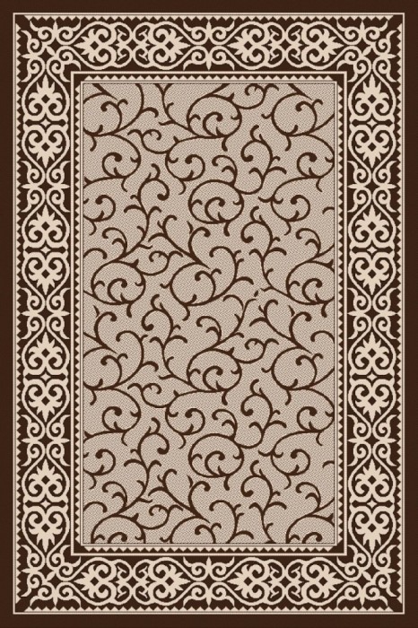 Covor Tip Iuta, Model Natura 1918-19, Marime 60 x 100 cm, Crem, Maro, Antialergic, Polipropilena, Living, Dormitor, Sufragerie, Birou