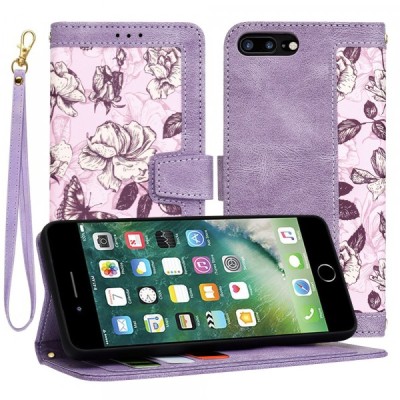 Husa pentru Apple iPhone 8 Plus / 7 Plus, Techsuit, FlipCraft, Mov foto