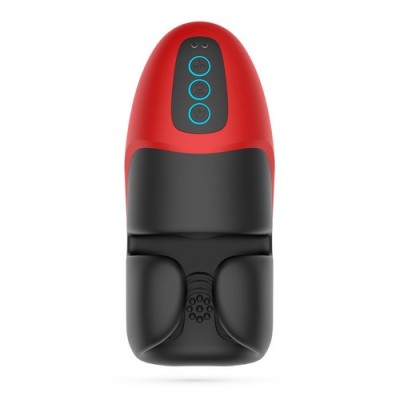 Masturbatoare cu vibratii - Crushious Pancho Masturbator cu Presiune Reincarcabil 10 Moduri de Vibratie pe Gland si Flapsuri foto