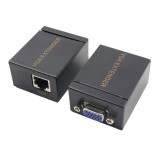 Extender VGA 60m prin Cablu UTP/FTP Cat5/Cat6, Rezolutie 1920x1080, Plug &amp; Play - Transmisie Semnal Video Monitor LCD LED TV DVR NVR DVD