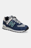 New Balance sneakers din piele &icirc;ntoarsă 574 culoarea albastru marin, U574SOA