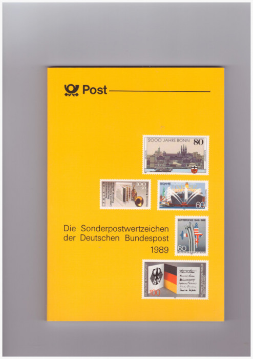 Album BUNDES si BERLIN1989-contine timbrele speciale emise de posta in stare MNH