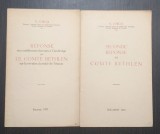 RESPONSE AUX CONFERENCES DONNEES A CAMBRIDGE PAR LE COMTE BETHLEN - N IORGA 1933