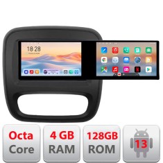 Navigatie Renault Trafic 2014-2017 Kit-rt09 Edotec 2 ecrane 8 core 4+128 21.6 inch Incell android Wifi 5Ghz gps internet Q v2 CarStore Technology