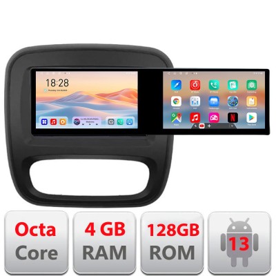 Navigatie Renault Trafic 2014-2017 Kit-rt09 Edotec 2 ecrane 8 core 4+128 21.6 inch Incell android Wifi 5Ghz gps internet Q v1 CarStore Technology foto