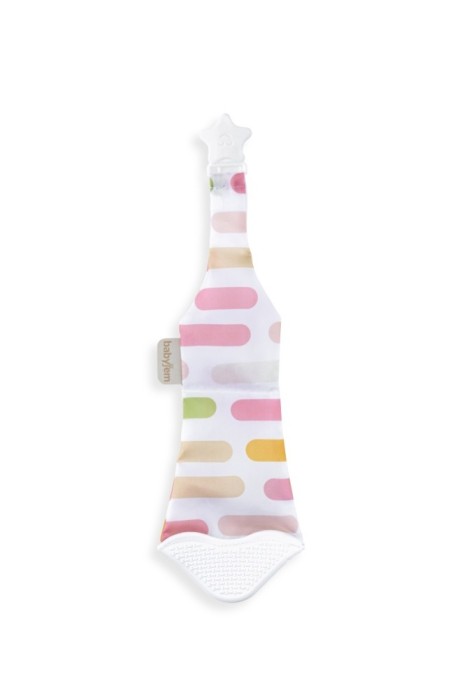 Cravata bebelusi cu accesoriu de dentitie babyjem, roz