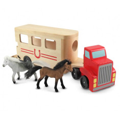 Camion Transportor de Cai cu Remorca Melissa and Doug