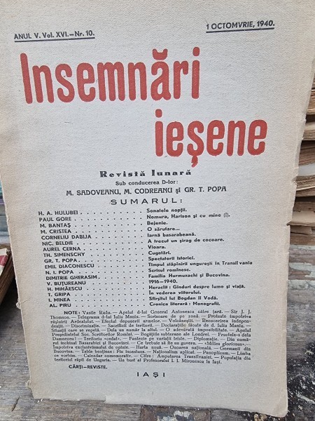 Revista Insemnari Iesene nr.10/1940