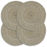 Gossi naproane, 4 buc., gri, 38 cm, iuta, simplu, rotund
