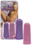 Mansoane Deget You2toys, 2 Bucati, PVC Liber Ftalati, Lungime 8cm, Diametru 2.5cm, Mov/Roz