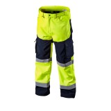 Pantaloni de lucru reflectorizanti galbeni, rezistenti la apa, marimea S