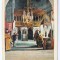Suceava 1916 Vechea Mitropolie Interiorul bisericii - printata, animata, color, circulata catre Mihoveni, stampila cenzura K.u.k. ITZKANY, timbru