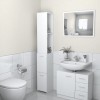 Dulap Baie Alb 25x26.5x170 cm Lemn Prelucrat Gossi - Corp Baie, Etajera Baie