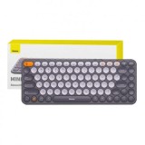 TASTATURA Baseus K01A wireless 2.4 G, Bluetooth 3.0/5.0 conectare 3 dispozitive simultan , necesita 2 baterii AAA, gri, &quot;B00955503833-00&quot; (timbru verd