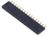 Conector şiruri pini mamă SAMTEC 16 pini 2,54mm aurit THT soclu
