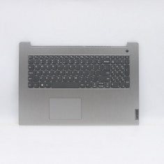 Carcasa superioara cu tastatura palmrest Laptop, Lenovo, IdeaPad 3-17IML05 Type 81WC, 5CB0X56889, AP1JX000400, Platinum Grey, layout US