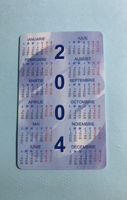 Calendar 2004 cartelă telefonică romtelecom foto