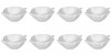 Set boluri, 8 piese, 120 ml, Portelan, Alb fildes
