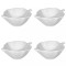 Set boluri, 8 piese, 120 ml, Portelan, Alb fildes