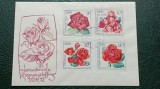 DDR 1972 - trandafiri, serie pe FDC