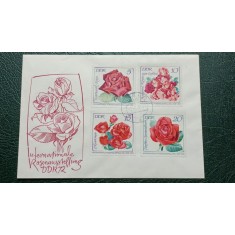 DDR 1972 - trandafiri, serie pe FDC