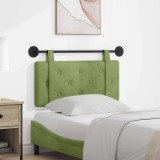 vidaXL Cap de pat suspendat Verde deschis 90 x 55 x 5 cm Catifea 42031558