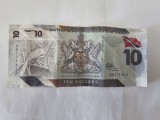 Bancnota Trinidad Tobago 10 Dollars 2020 Polimer - Numismatica