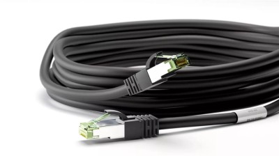 Cablu patchcord Cat8.1 SFTP 5m PiMF 2000MHz RJ45 cupru negru Goobay foto