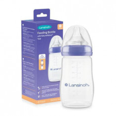 Biberon cu tetina M NaturalWave, +3 luni, 240 ml, Lansinoh