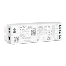 Controller LED MiBoxer WL5, 5-in-1 (monocolor, dual-white, RGB, RGBW, RGB+CCT), 12-24V, 6A canal (max 15A), WiFi+2.4GHz, Tuya, alb