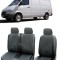 Set Huse Scaune din piele si textil Mercedes Sprinter 3 locuri 2+1 (2000-2006)