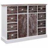 vidaXL Servantă cu 10 sertare, maro, 113 x 30 x 79 cm, lemn