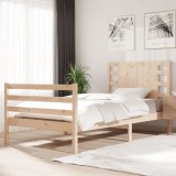 VidaXL Cadru de pat fără saltea, 90x200 cm, lemn masiv pin