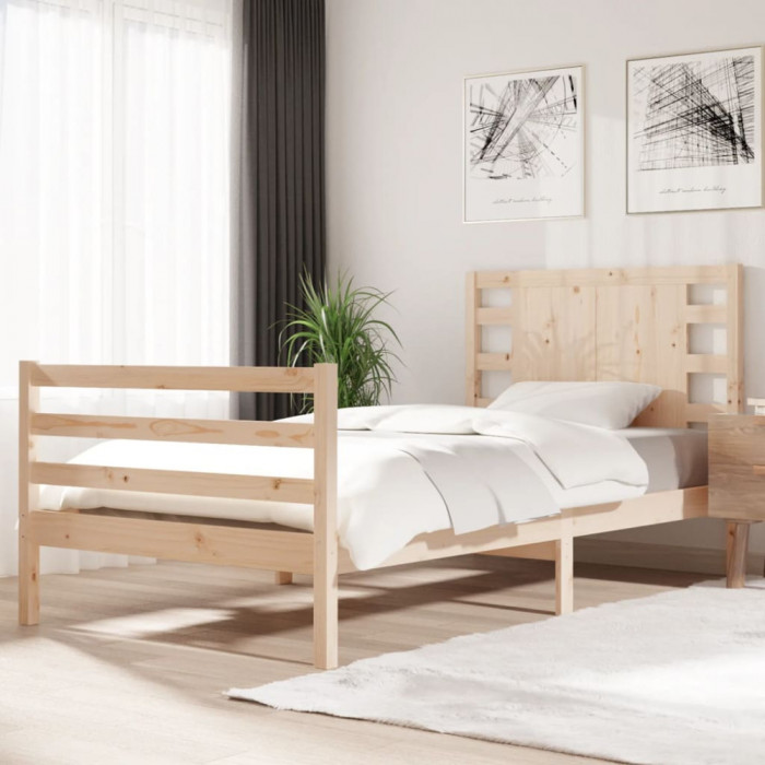 Cadru de pat, 90x200 cm, lemn masiv de pin GartenMobel Dekor