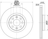 Disc frana TOYOTA AVENSIS combi (ZRT27, ADT27) (2009 - 2016) KRIEGER 0950004173