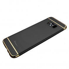 Husa tip capac spate iPaky negru + electroplacare aurie pentru Samsung Galaxy S8 (G950) foto
