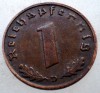 2.567 GERMANIA WWII 1 REICHSPFENNIG 1939 D, Europa, Bronz