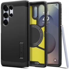 Husa MagSafe pentru Samsung Galaxy S25 Ultra S938, Spigen, Tough Armor, Neagra